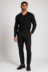CALCA MAS ALFAIATARIA MALHA SUPER SLIM PRETO