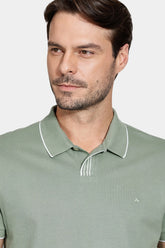 POLO MAS PIQUET DETALHE RETILINEA ARAMIS MENTA