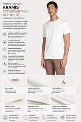 CAMISETA MAS MC ARAMIS EST GEOMETRICA OFF WHITE