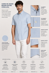 CAMISA MC ARAMIS BDOWN OXFORD COPAN AZUL