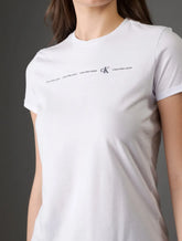 BLUSA CKJ FEM LOGO CKJ BRANCO
