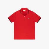 POLO MASC MC DET GOLA LACOSTE VERMELHO 528