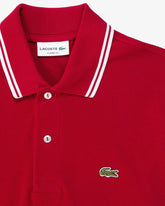 POLO MASC MC DET GOLA LACOSTE BORDO 338