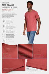 CAMISETA MAS ARAMIS INTERLOCK PIMA TERRACOTA