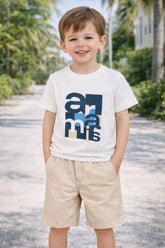 CAMISETA MAS ARAMIS INF EST GEOMETRICA OFF WHITE