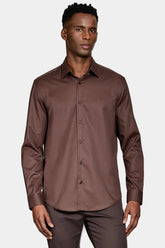 CAMISA ML REG FIO 50 EGIPCIO PETRONAS CASTANHO