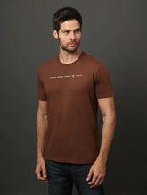 CAMISETA CKJ MAS MC LOGO CALVIN KLEIN CK MARROM