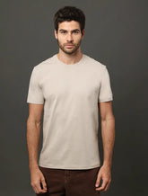 CAMISETA CKJ MAS MC PATCH MANGA CAQUI CLARO