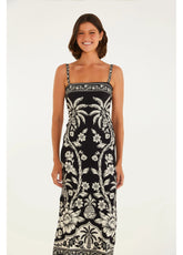 VESTIDO FEM MIDI GUANACASTE FARM PRETO