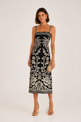 VESTIDO FEM MIDI GUANACASTE FARM PRETO