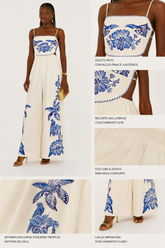 MACACAO PANTALONA COQUEIRO TROPICAL FARM OFF WHITE