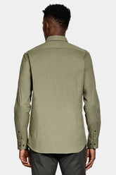 CAMISA MAS ML SLIM TRICOLINE STRETCH VERDE FOLHA