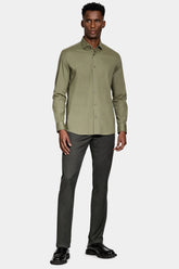 CAMISA MAS ML SLIM TRICOLINE STRETCH VERDE FOLHA