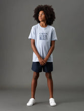 CAMISETA CKJ KIDS MAS MC LOGO SERIF FONT LAVANDA