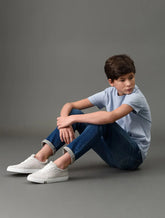 CAMISETA CKJ KIDS MAS MC REISSUE PEITO LAVANDA