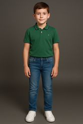 CALCA CKJ KIDS MAS JNS SKINNY 5 POCKETS AZUL MEDIO