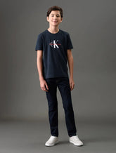 CAMISETA CKJ KIDS MAS MC LOGO REISSUE MARINHO