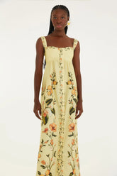 VESTIDO LONGO ALCA BOSQUE CHIC FARM VERDE PISTACHE