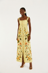 VESTIDO LONGO ALCA BOSQUE CHIC FARM VERDE PISTACHE