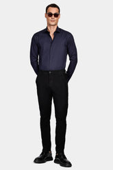 CAMISA MAS ML SLIM TRICOLINE STRETCH MARINHO