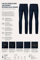 CALCA MAS JNS SKINNY INTENSE BLUE ARAMIS AZUL ESCURO