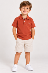 POLO OGOCHI INF MC SLIM ESSENCIAL TERRA 1536