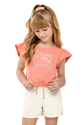 CONJ FEM BL MC BAB SUN LOUNGE SHORT TEXT PESSEGO