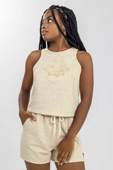 CONJ FEM JUV REG BORD ALOHA E SHORT MLT OFF WHITE