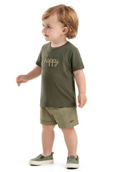 CONJ MAS CAM HAPPY E BER LINHO RUSTICO VERDE MILITAR