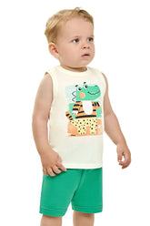 CONJ MAS REG DINO WILD BOY E BER MLT OFF WHITE