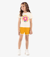 CONJ FEM BL EST FLOR TODAY E SHORT MLT OFF WHITE