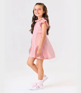 VESTIDO POLO COTTON LEVE DET TULE ROSA CLARO