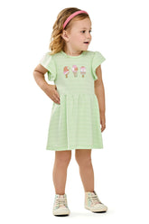 VESTIDO DUPLA FACE LIST PICOLES GLITER VERDE