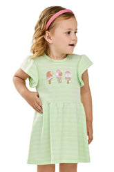 VESTIDO DUPLA FACE LIST PICOLES GLITER VERDE