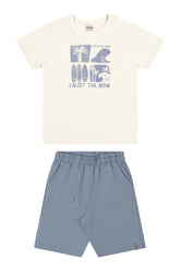 CONJ MAS CAM ENJOY THE NOW E BERM MLT CINZA CLARO