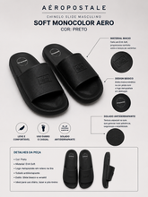 CHINELO SLIDE MAS SOFT MONOCOLOR AERO PRETO