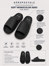 CHINELO SLIDE MAS SOFT MONOCOLOR AERO PRETO