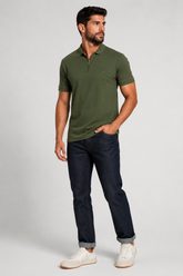 POLO MAS MC PIQUET ZIPER ARAMIS VERDE AMAZONIA
