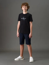 CAMISETA CKJ KIDS MAS MC LOGO REISSUE PRETO