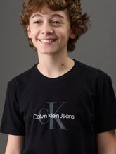 CAMISETA CKJ KIDS MAS MC LOGO REISSUE PRETO