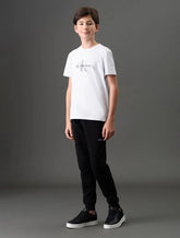 CAMISETA CKJ KIDS MAS MC LOGO REISSUE BRANCO