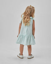 VESTIDO FEM JUMPER ANARRUGA LISTRADO VERDE CLARO