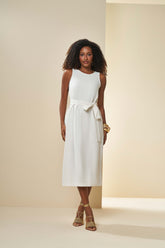VESTIDO MIDI SM PLANO MARANT LINEN NATURAL