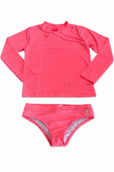 CONJ FEM BL ML UV E CALCINHA MODA PRAIA PINK