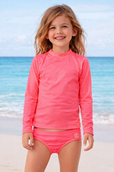 CONJ FEM BL ML UV E CALCINHA MODA PRAIA PINK