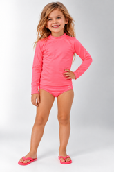 CONJ FEM BL ML UV E CALCINHA MODA PRAIA PINK