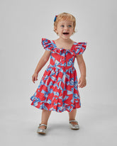 VESTIDO RODADO TRIC BAB EST LACOS VERMELHO