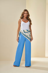 CALCA EM PLANO ALFAIATARIA VERONA AZUL JEANS