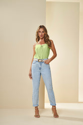 BLUSA FEM ALCA PLANO VISCOSE CHEVRON LIMA DOCE