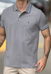 POLO RESERVA MAS MC FRISO UNICO CINZA MEDIO